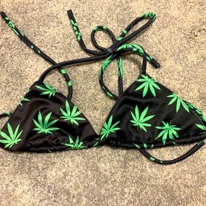 Weed Bikini Top